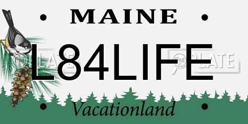 L84LIFE Maine License Plate