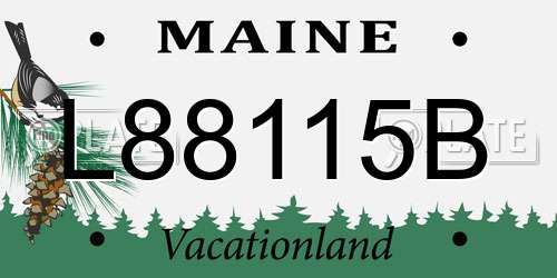 L88115B Maine License Plate
