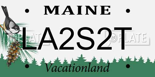 LA2S2T Maine License Plate