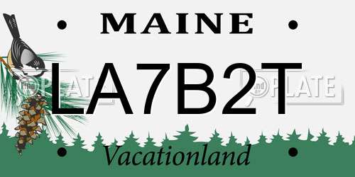LA7B2T Maine License Plate