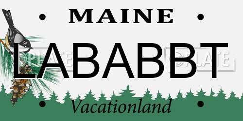 LABABBT Maine License Plate