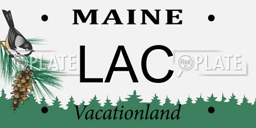 LAC Maine License Plate