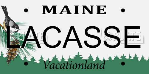 LACASSE Maine License Plate