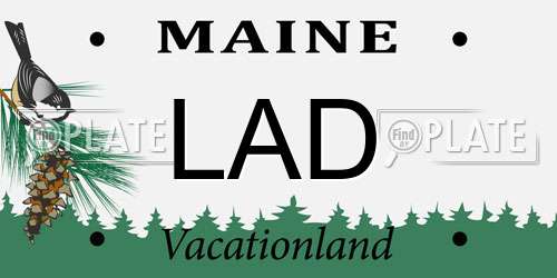 LAD Maine License Plate