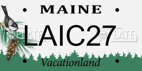 LAIC27 Maine License Plate