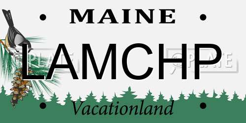 LAMCHP Maine License Plate