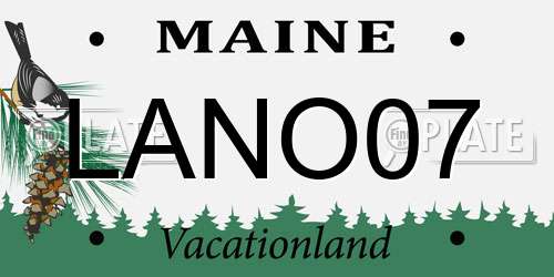 LANO07 Maine License Plate