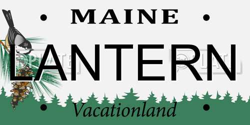 LANTERN Maine License Plate