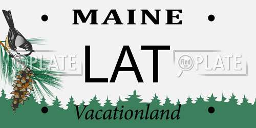 LAT Maine License Plate