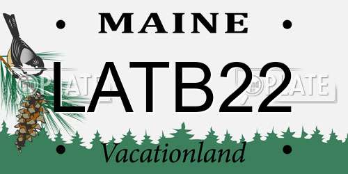LATB22 Maine License Plate