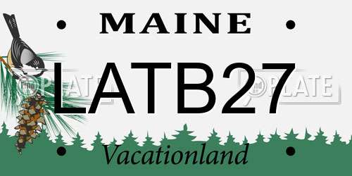 LATB27 Maine License Plate
