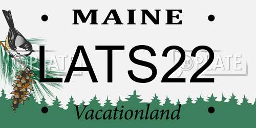 LATS22 Maine License Plate