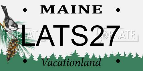 LATS27 Maine License Plate