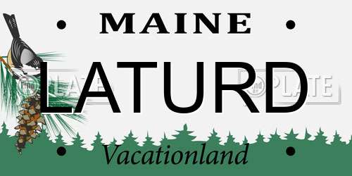 LATURD Maine License Plate