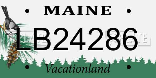 LB24286 Maine License Plate