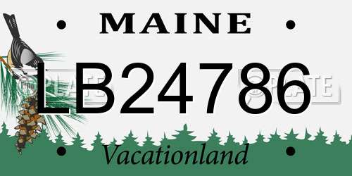 LB24786 Maine License Plate