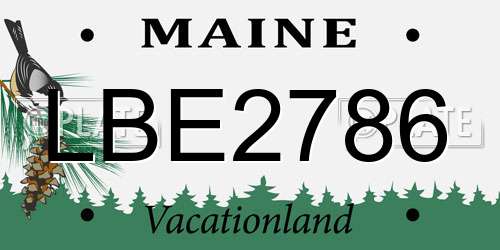 LBE2786 Maine License Plate
