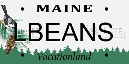 LBEANS Maine License Plate