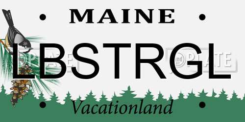 LBSTRGL Maine License Plate
