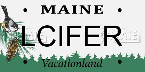 LCIFER Maine License Plate