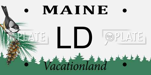 LD Maine License Plate