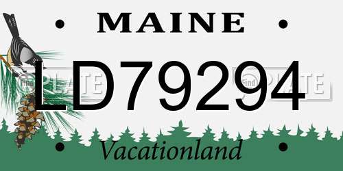 LD79294 Maine License Plate