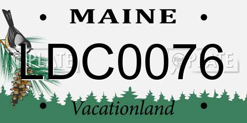 LDC0076 Maine License Plate
