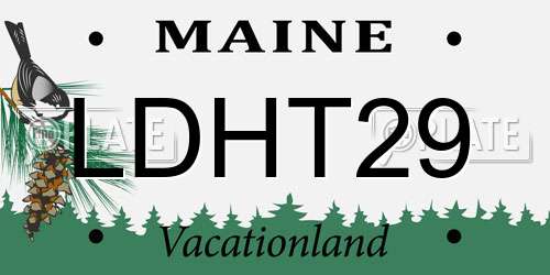 LDHT29 Maine License Plate