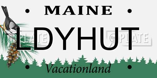 LDYHUT Maine License Plate