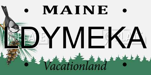LDYMEKA Maine License Plate