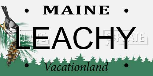 LEACHY Maine License Plate