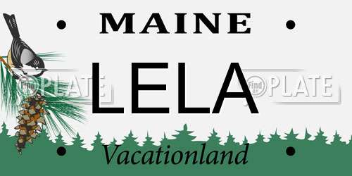 LELA Maine License Plate