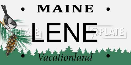 LENE Maine License Plate