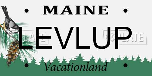 LEVLUP Maine License Plate