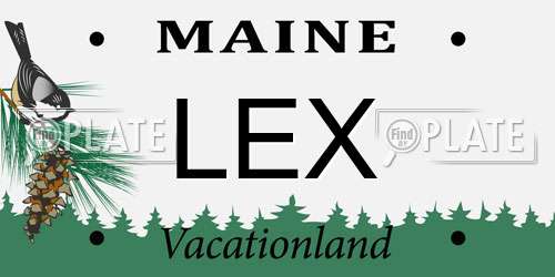 LEX Maine License Plate