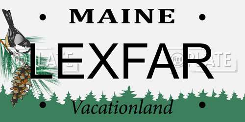 LEXFAR Maine License Plate