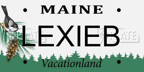 LEXIEB Maine License Plate