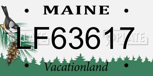 LF63617 Maine License Plate