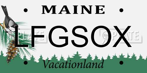 LFGSOX Maine License Plate