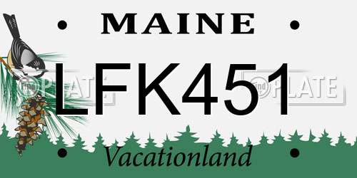 LFK451 Maine License Plate