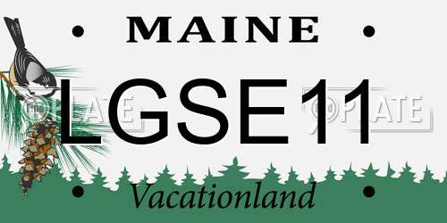 LGSE11 Maine License Plate