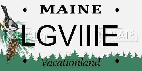LGVIIIE Maine License Plate