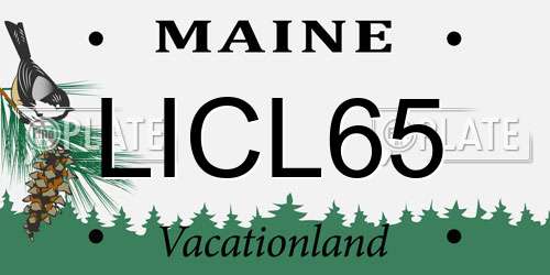 LICL65 Maine License Plate