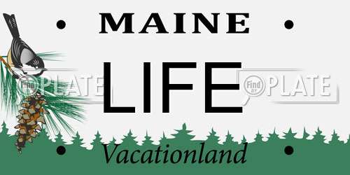 LIFE Maine License Plate