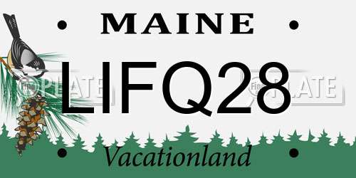 LIFQ28 Maine License Plate