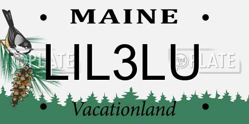 LIL3LU Maine License Plate