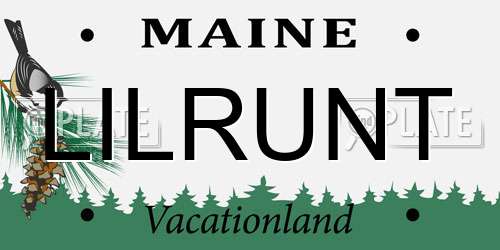 LILRUNT Maine License Plate