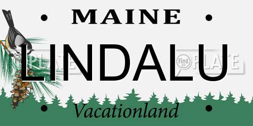 LINDALU Maine License Plate