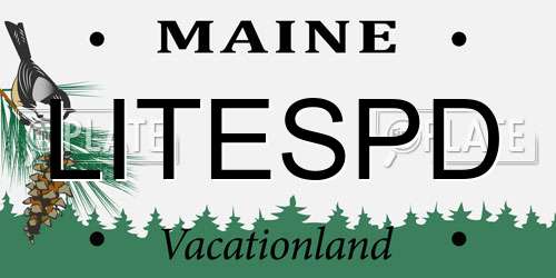 LITESPD Maine License Plate