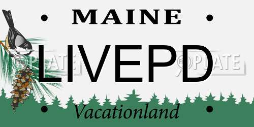 LIVEPD Maine License Plate